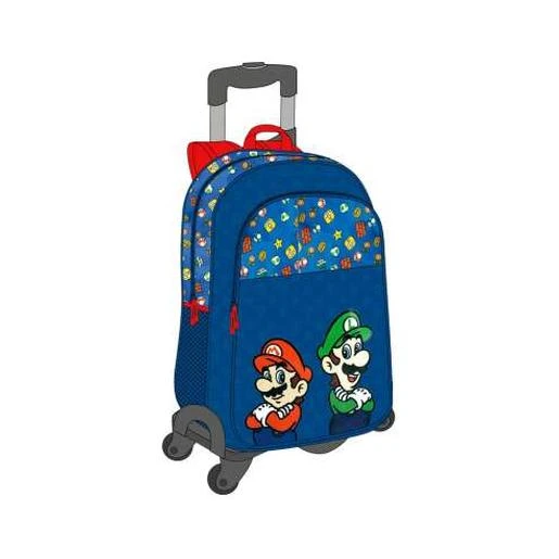 Mochila Preescolar Super Mario & Luigi Con Carro Extraíble 2 Mochila Preescolar Super Mario & Luigi Con Carro Extraíble - Imagen 2