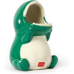 Portalápices De Cerámica De Escritorio, Pintado A Mano, Tema Dino ㅤ