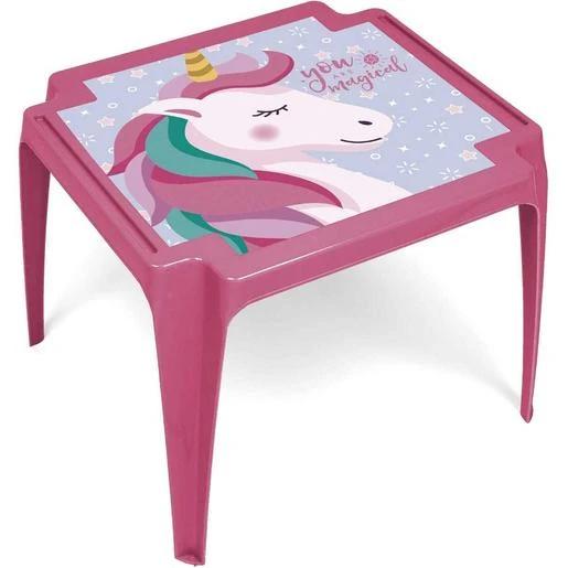 Mesa De Plástico ZASKA-Unicornio De 50x55x44cm ㅤ 2 Mesa De Plástico ZASKA-Unicornio De 50x55x44cm ㅤ - Imagen 2
