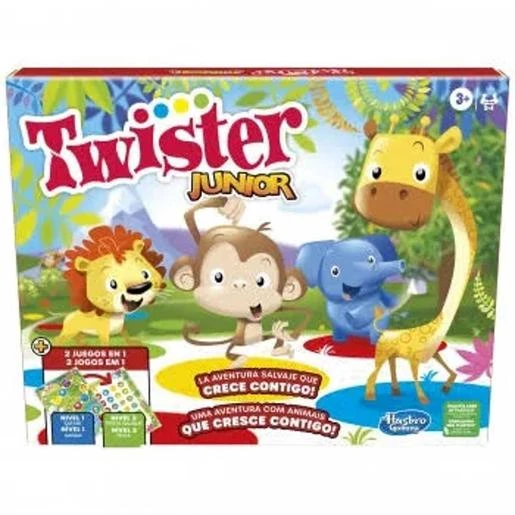 Hasbro - Twister Junior Aventura Animal: Tapete Doble Cara, 2-4 Jugadores 1 Hasbro - Twister Junior Aventura Animal: Tapete Doble Cara, 2-4 Jugadores