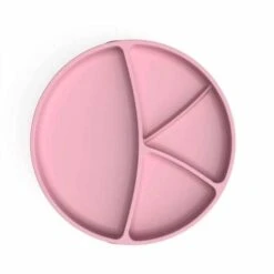 Plato De Silicona Con Ventosa Rosa