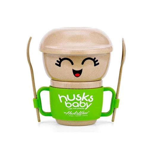 Vajilla Ecológica Para Bebé 5 Piezas Verde 1 Vajilla Ecológica Para Bebé 5 Piezas Verde