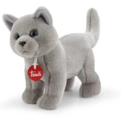 Peluche De Gato Gris Suave Y Tierno ㅤ