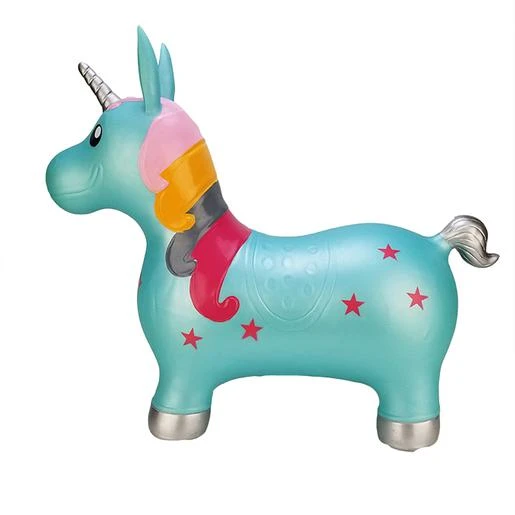 Unicornio Saltarín Inflable Azul 2 Unicornio Saltarín Inflable Azul - Imagen 2