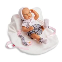 New Born Bebé 45 Cm Toquilla Pantalón Estampado Flores