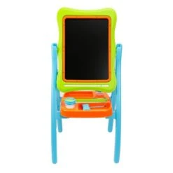 Pizarra Azul De Doble Cara Con Bandeja