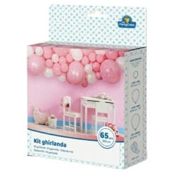 Guirnalda Rosa Y Blanca Con 65 Piezas