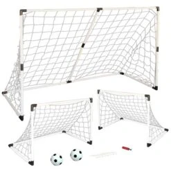 Set Porterías 2 En 1 Con Balón De Fútbol E Inflador -Toys R Us Ventas medias 942