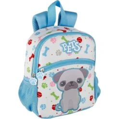 Minecraft - Mochila Infantil Pets Bull Dog Con Compartimentos Ergonómicos Y Ligera